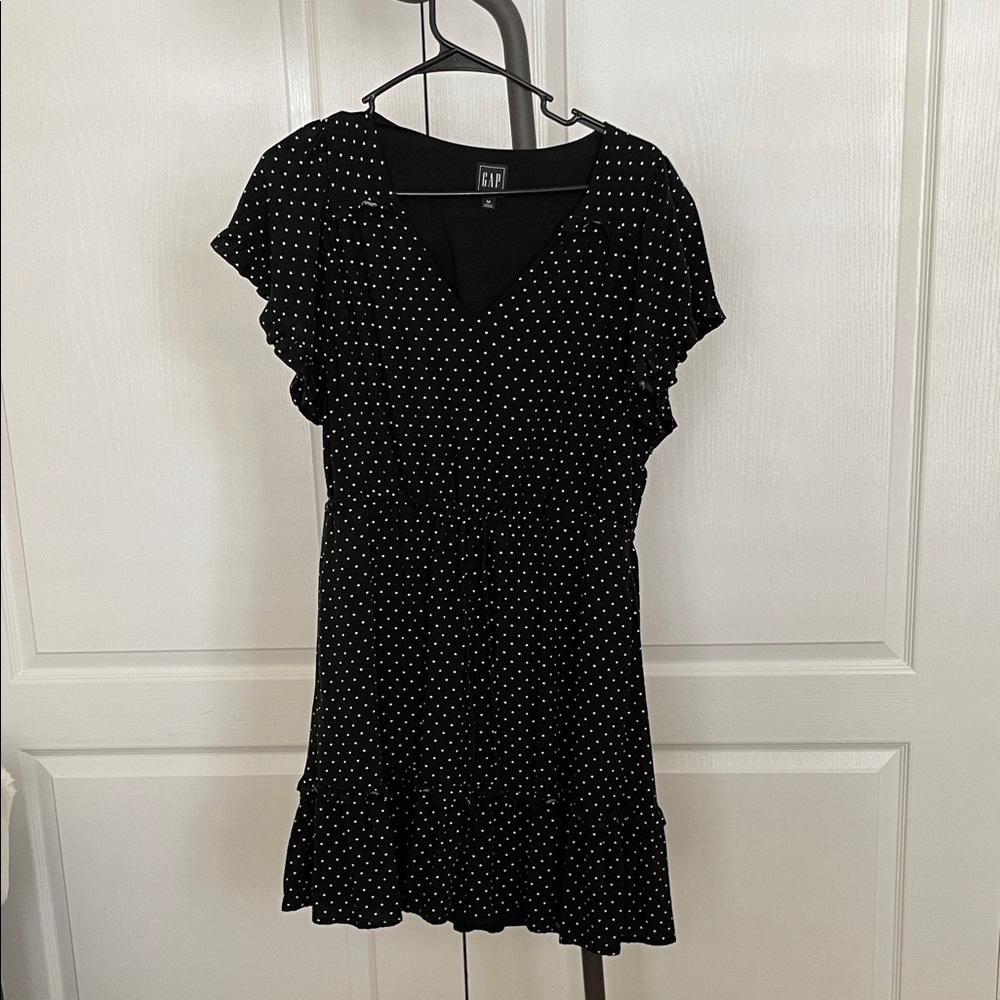 GAP Black and White Polka Dot Mini Dress